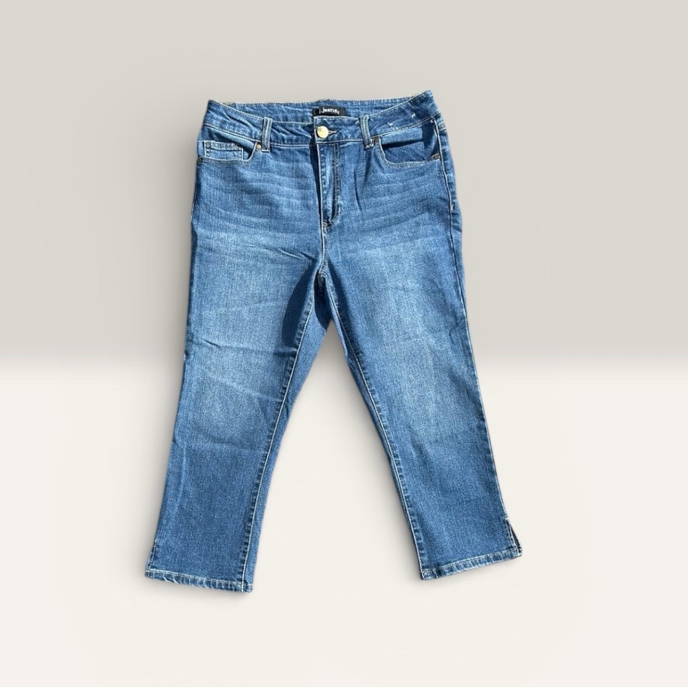 d.jeans distressed capri jeans